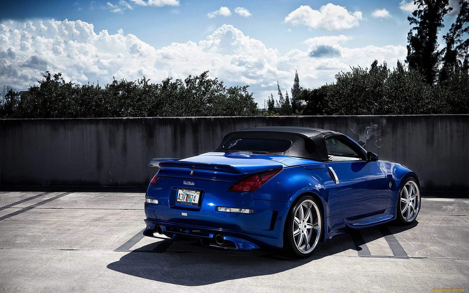 , nissan, datsun, 350z, tuning, blue